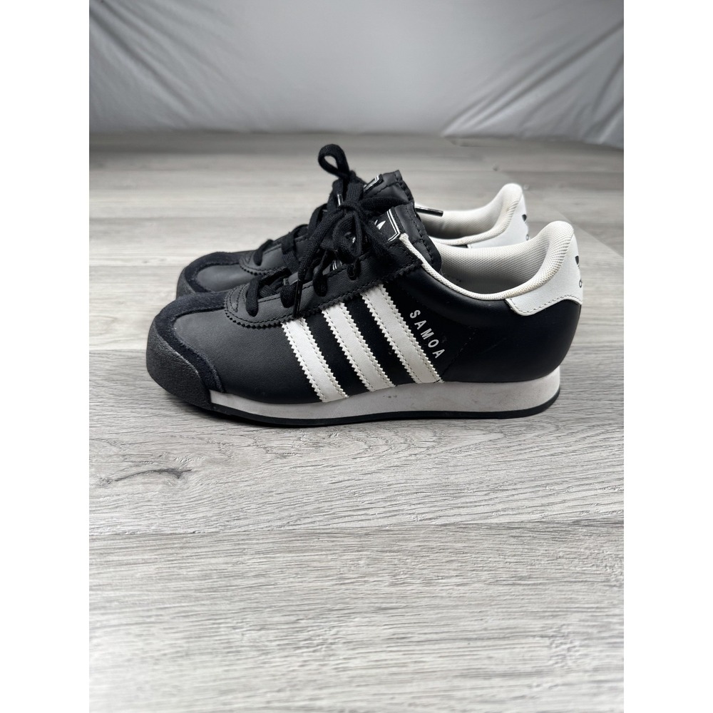 Adidas Shoes Youth Size 3Y Black White Samba OG Gum Ortholite Leather Suede Toe